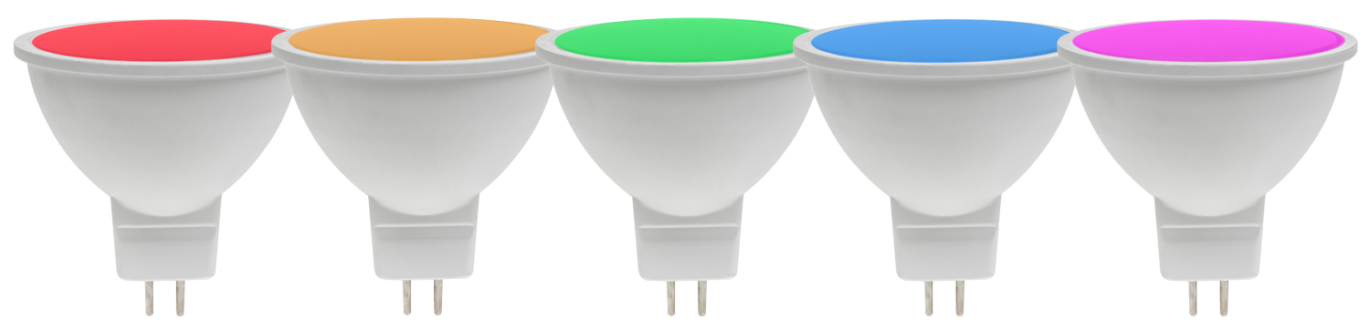 Coloured MR16 light bulbs