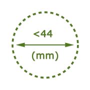 Cutout less than 44mm