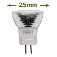MR8 bulbs have a diameter of 25mm