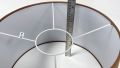 Measuring the depth of the whole lampshade viewed from the top
