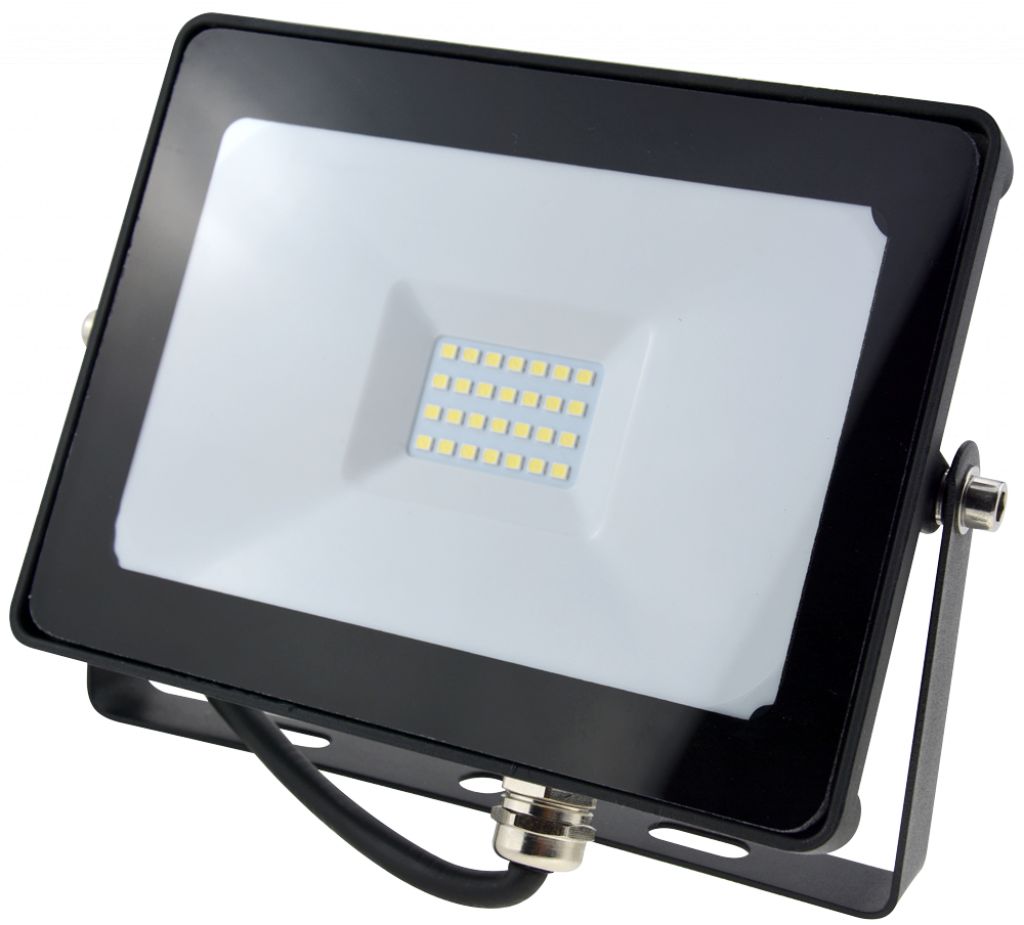 Outdoor Light Black 20w LED Low Energy Floodlight Daylight White Flood