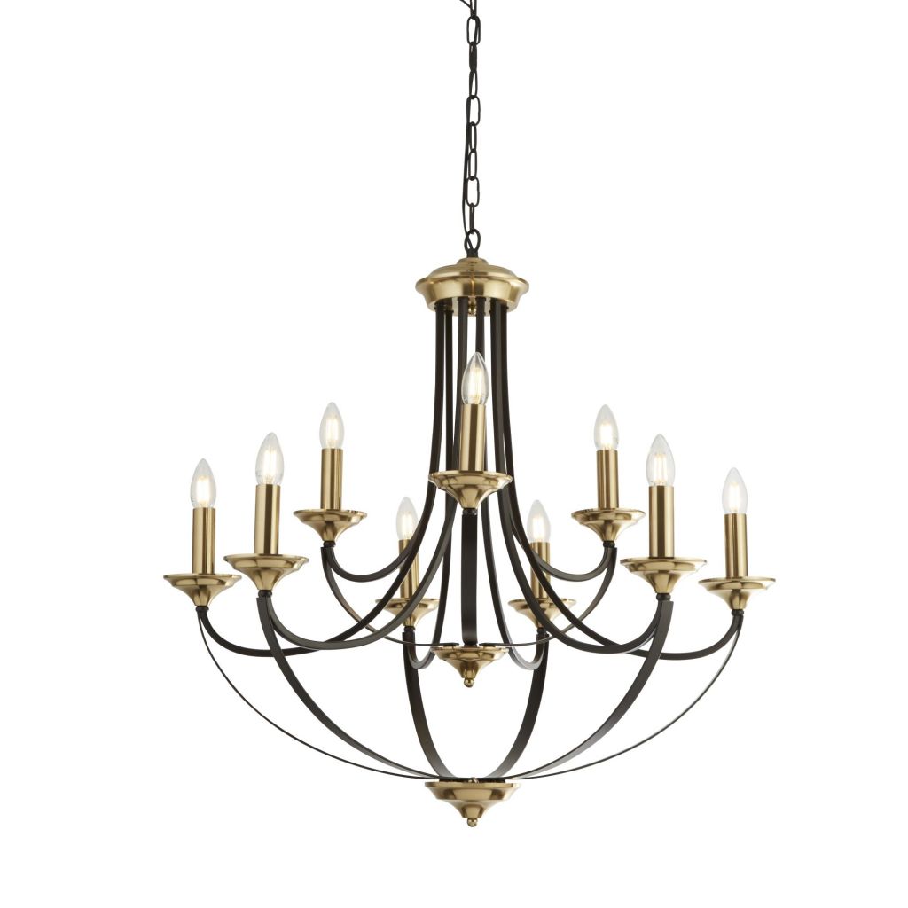 Ceiling Light Bronze Belfry 9 Brown Searchlight 1849-9BZ