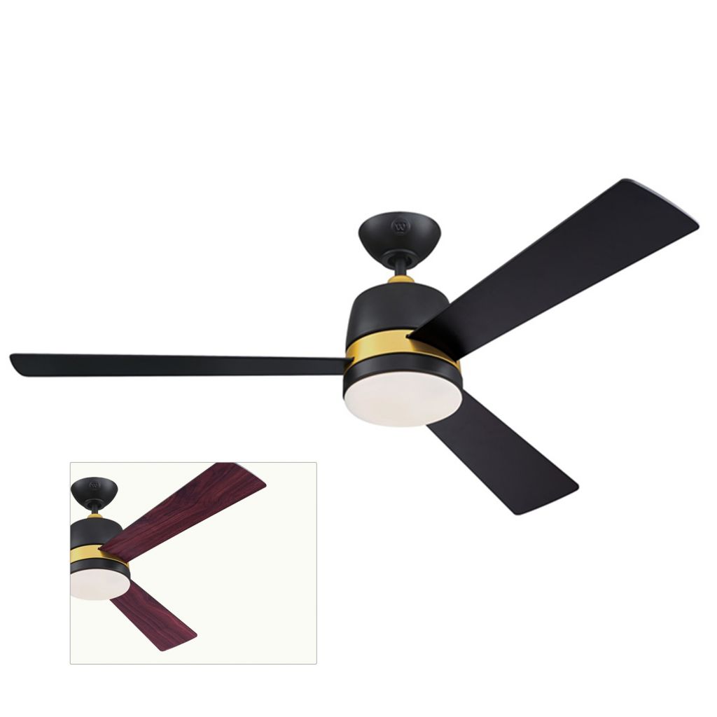 Ceiling Fan Black Tristan Matt Or Cherry Wood 1.32m Westinghouse 73039