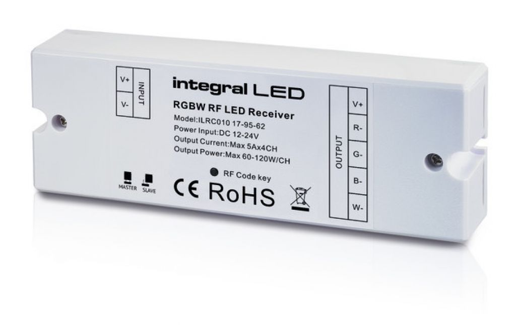 LED Tape RF Receiver + Button Remote For RGB 360w Max Integral ILRC009