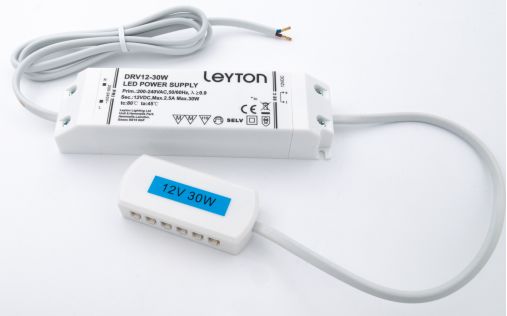 DRV12-30W-JB6: 12v, 30w LED Driver, JB Output Socket