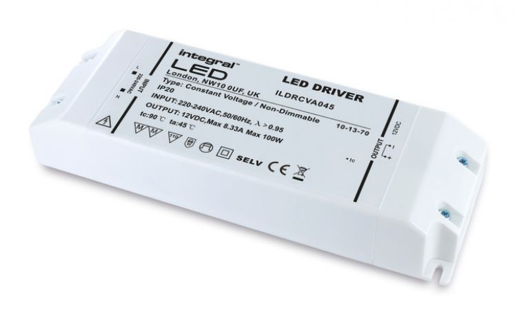 ILDRCVA045: 12v LED Driver 100w, Screw Terminals