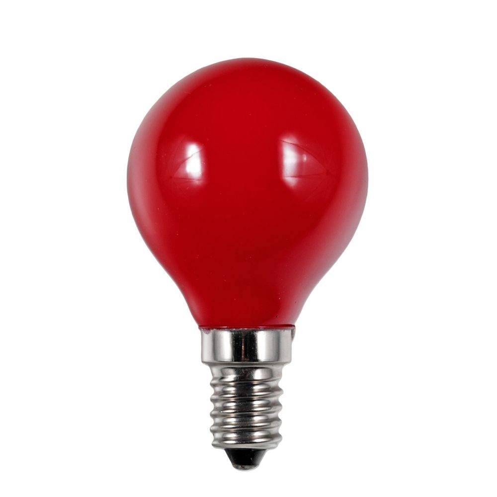 1w LED Golf ball low energy light bulb SES E14 small screw RED from £3.51
