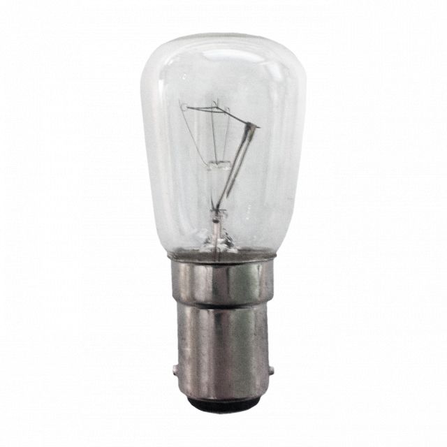 230v 15w Pygmy light bulb (SBC small cap, B15, 63mm x 28mm) £1.80