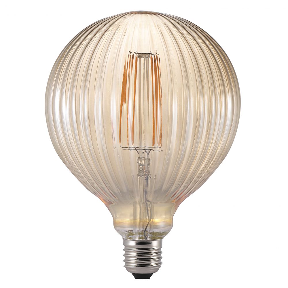 Avra 2w LED Large Globe Filament Vintage Brown/Gold ES E27 Screw Cap
