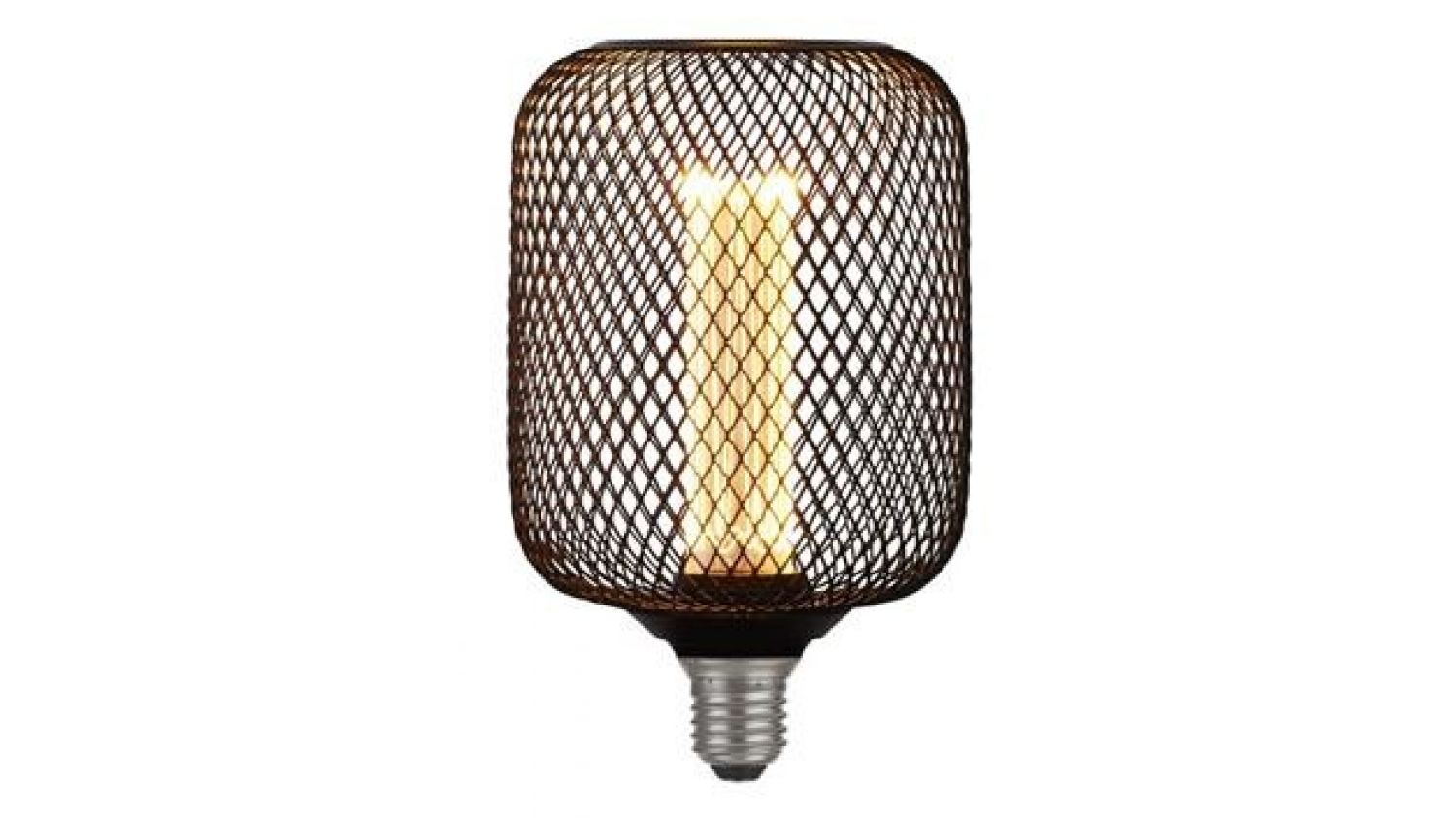 16002BK: 3.5w Wire Mesh LED Globe G100, dimmable, 1800K, E27 