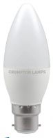 11366: 5.5w LED Pearl Candle, Non Dimmable, 6500K, B22, 470lm =40w : Crompton - from £1.65