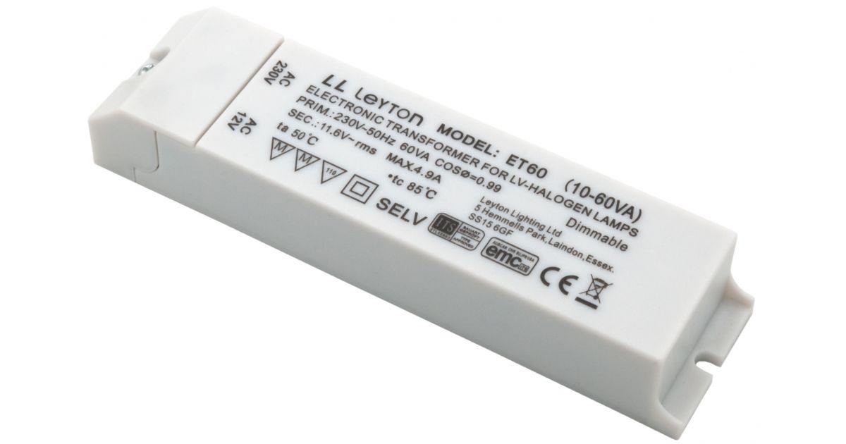 ET60FLY 10w 60w 12v Low Voltage Halogen Transformer Fly