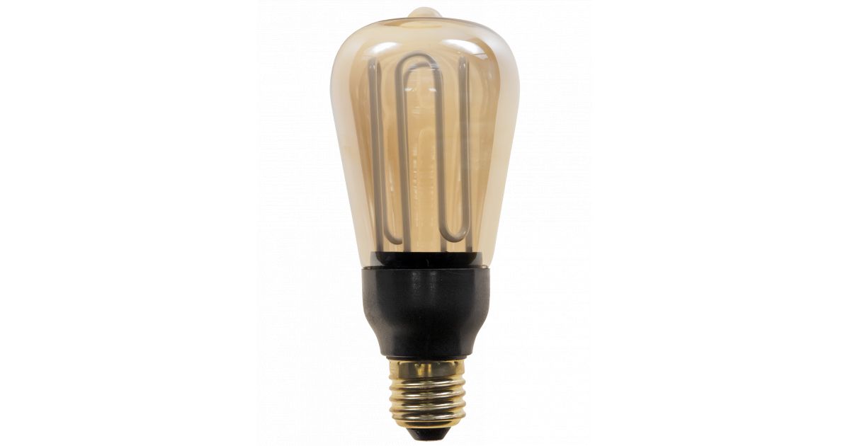 7w Rustika CCFL decorative bulb (ES/E27, coldcathode, gold finish
