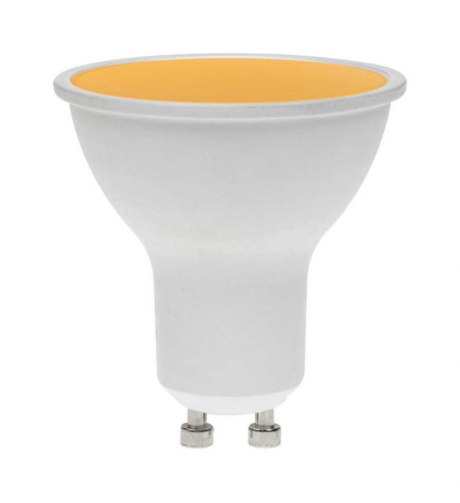 7w GU10 LED Light Bulb Orange Amber Coloured Twist Lock Dimmable £5.58