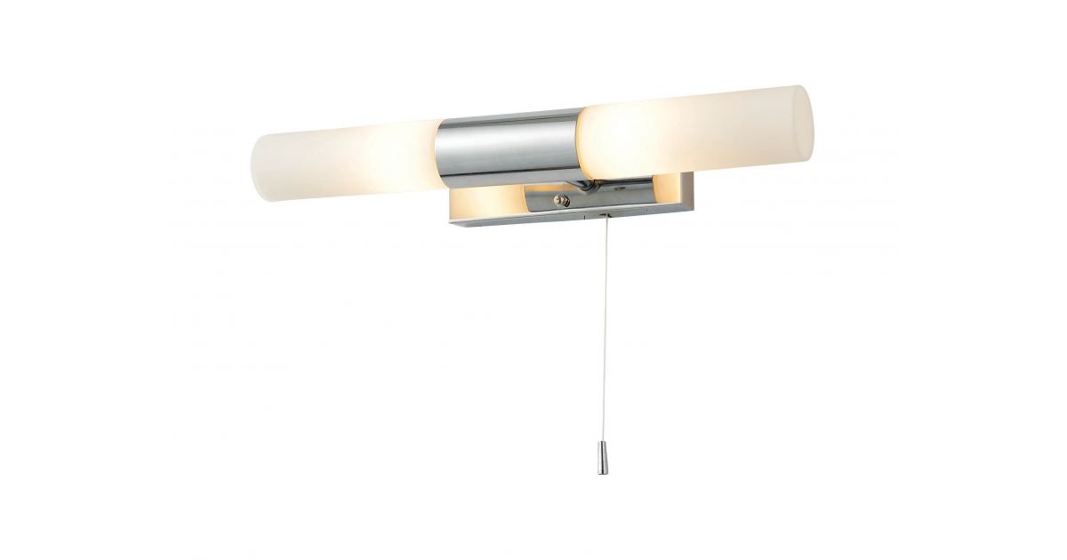 SPA-PR-12744: Aries Wall Light, Chrome, Glass, IP44 : Spa