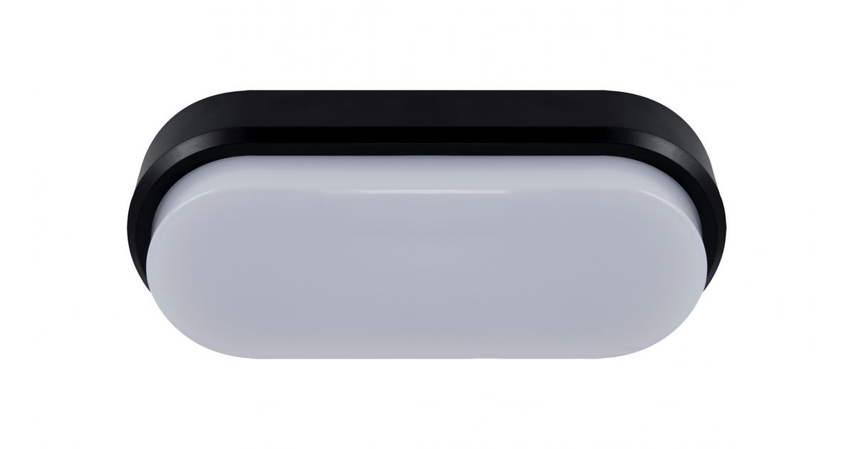 03799: Aron LED Oval Bulkhead, Black, 18w, 1920lm : Struhm