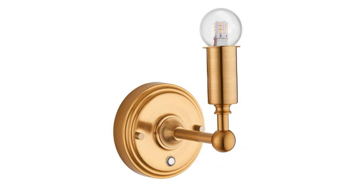 110459: Burley LED Touch Wall Light, Rechargeable, Brushed
