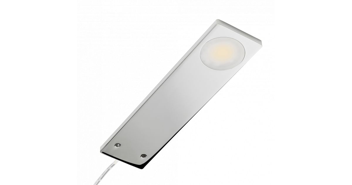 12v 3w LED cob under cupboard light IP44, chrome, warm white, CORAL