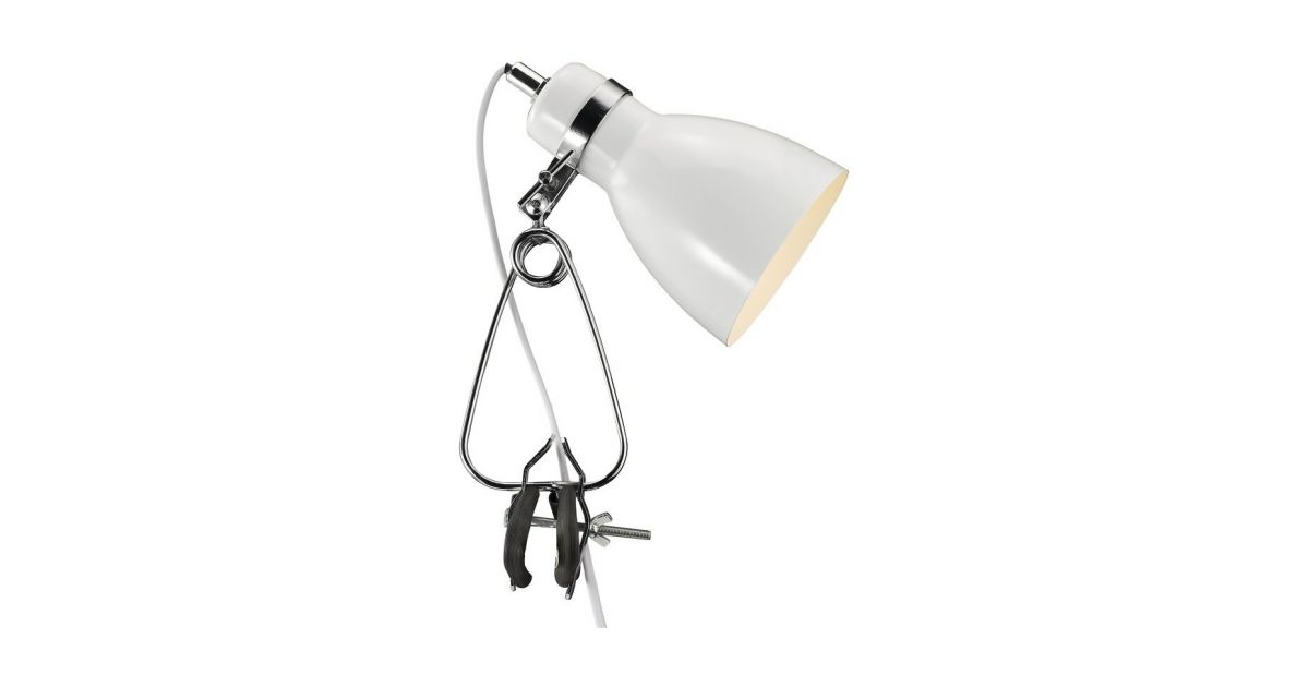 Cyclone Metallic Clamp Reading Lamp Nordlux 73072001 White From 15 62 Cyclone Metallic Clamp Reading Lamp, Clamp On Reading Light