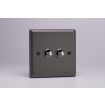 XPP2: Double Push Switch, 6A, 2-Gang, 2-Way, Classic