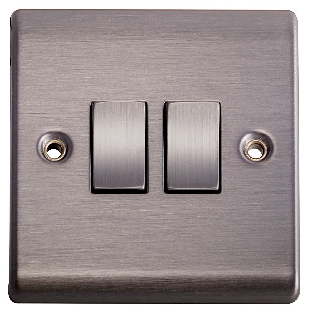 Double Light Switch (10A, 2 gang, 2 way) 8863SLT from £5.99