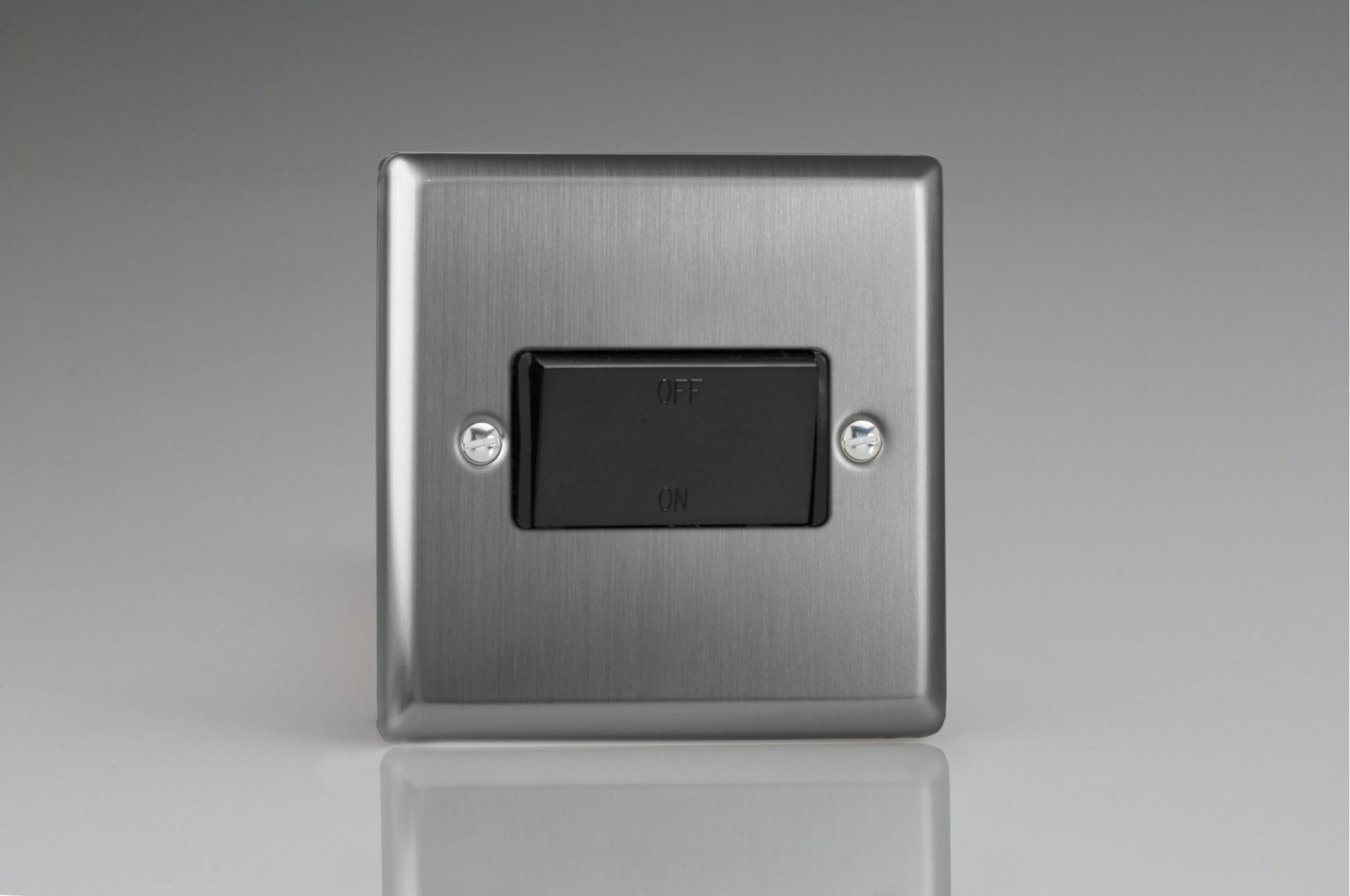 XTFIB: Fan Isolating Rocker Switch, Classic Brushed Steel