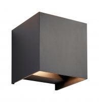 97824: Glover CCT Wall Light, Matt Black, 2 x 5.5w, Square : Saxby - from £39.47
