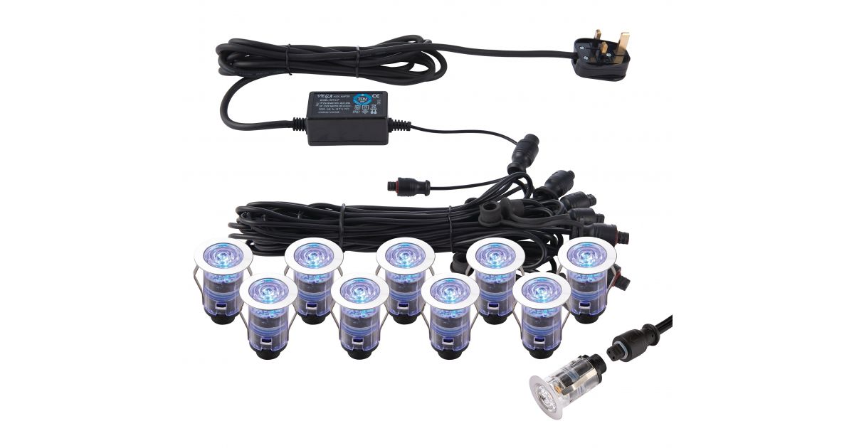 76615: IkonPRO CCT 25mm Decking Light Kit, IP67, Blue