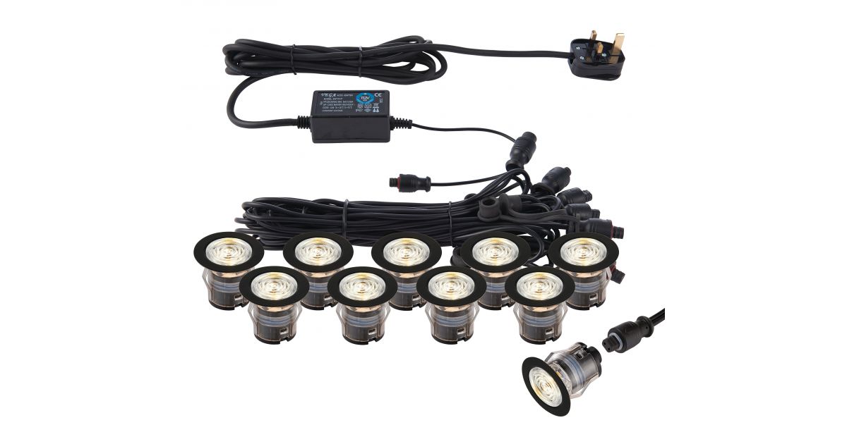 99765 IkonPRO CCT 35mm Decking Light Kit, IP67, black