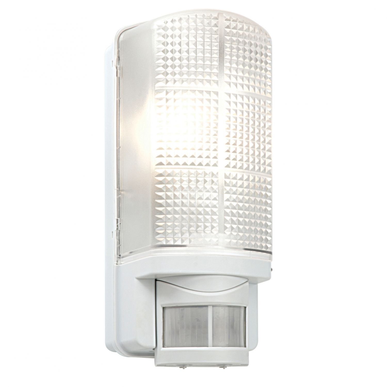 48740 Motion PIR Outdoor Wall Light White Polycarbonate