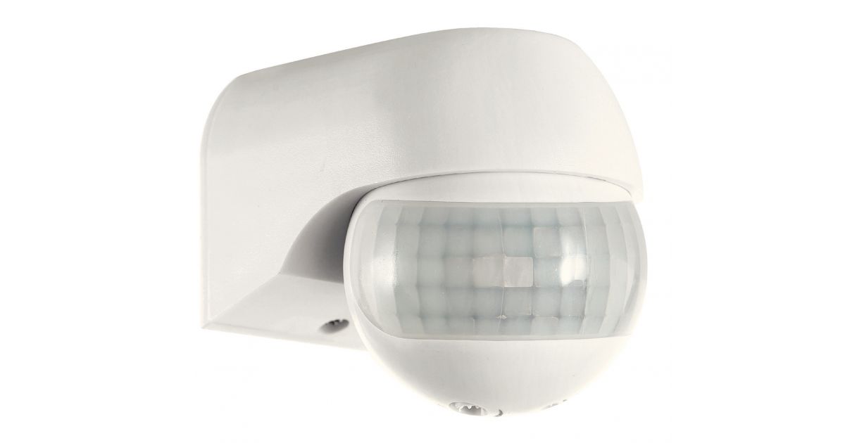 Isp44 Sensor 90975: PIR Wall Sensor, IP44, White, 12m Max, 180* : Saxby