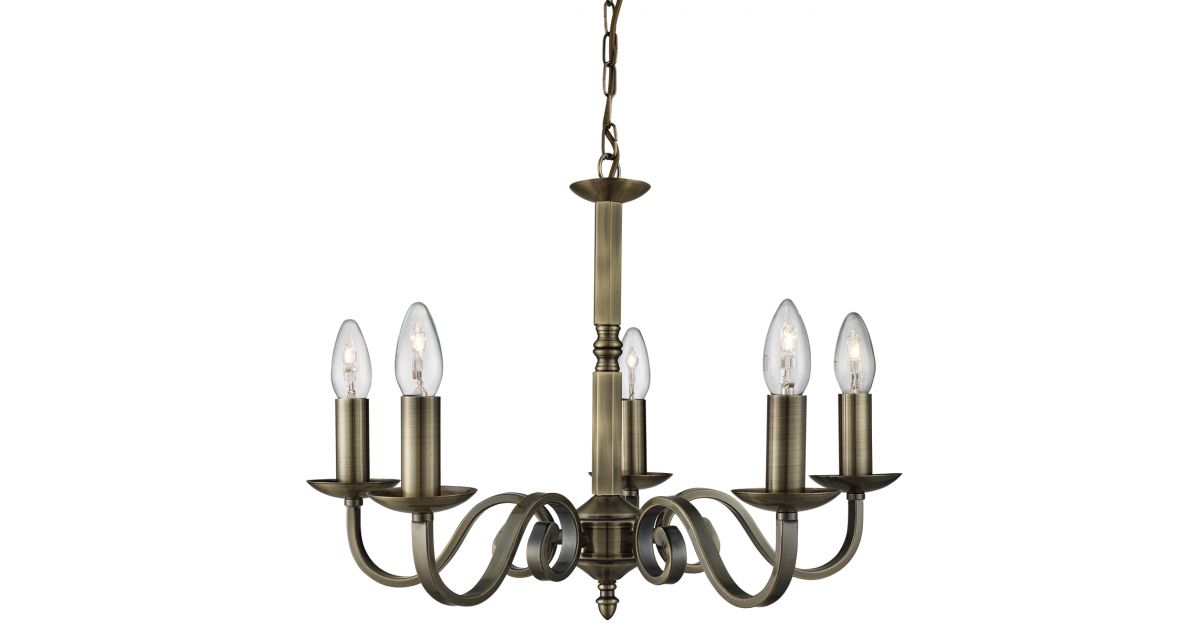 Searchlight Richmond Doppel-Wandleuchte – Antik Messing, 2x E14 Fassung – 16x30 Cm, Klassisches Design
