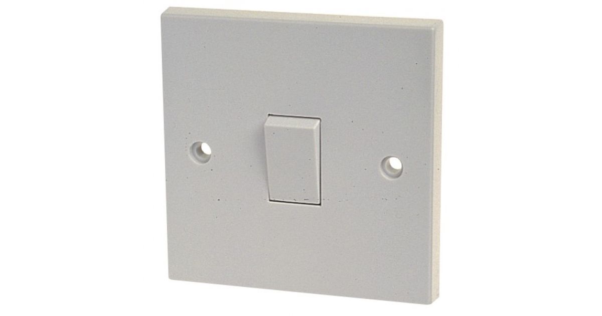 Click Single Light Switch 4402: Single Light Switch, 10A, 1 Gang, 2 Way - from £1.21