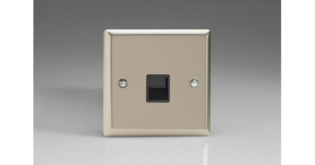 XNTMB: Telephone Master Socket, Classic Satin + Black Insert