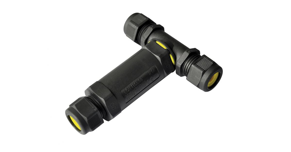 T Split Cable Rsa IP68-TEE1: IP68 Waterproof 3 Pole T-Splitter Cable Connector