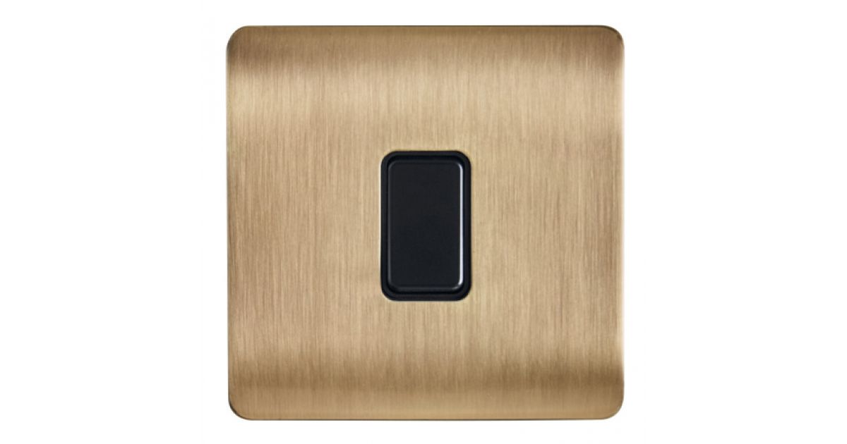 CUL-44838: Wireless Kinetic Grid Switch Frame, Satin Brass